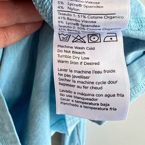 Tasc Performance Womens Size Large 1/4 Zip Top Blue Cotton Bamboo Stretch - Picture 7 of 8